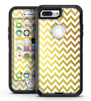 The Gold and White Chevron Pattern - iPhone 7 Plus/8 Plus OtterBox Case & Skin Kits