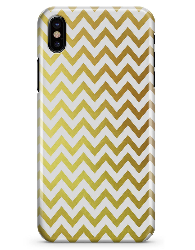 The Gold and White Chevron Pattern - iPhone X Clipit Case
