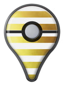 The Gold and White Horizontal Stripes Pokémon GO Plus Vinyl Protective Decal Skin Kit