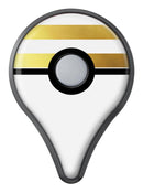The Gold and White Horizontal Stripes Pokémon GO Plus Vinyl Protective Decal Skin Kit