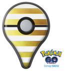 The Gold and White Horizontal Stripes Pokémon GO Plus Vinyl Protective Decal Skin Kit