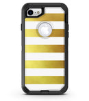 The Gold and White Horizontal Stripes 2 - iPhone 7 or 8 OtterBox Case & Skin Kits
