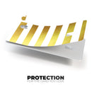 The Gold and White Horizontal Stripes - Premium Protective Decal Skin-Kit for the Apple Credit Card