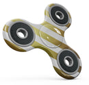 The Gold and White Horizontal Stripes Full-Body Fidget Spinner Skin-Kit