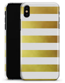 The Gold and White Horizontal Stripes - iPhone X Clipit Case