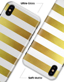 The Gold and White Horizontal Stripes - iPhone X Clipit Case