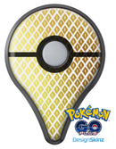 The Gold and White Marked Diamond Pattern Pokémon GO Plus Vinyl Protective Decal Skin Kit