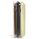 The Gold and White Marked Diamond Pattern iPhone 6/6s or 6/6s Plus 2-Piece Hybrid INK-Fuzed Case