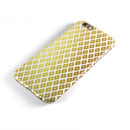 The Gold and White Marked Diamond Pattern iPhone 6/6s or 6/6s Plus 2-Piece Hybrid INK-Fuzed Case