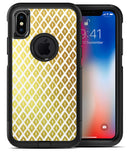 The Gold and White Marked Diamond Pattern 2 - iPhone X OtterBox Case & Skin Kits