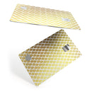The Gold and White Marked Diamond Pattern - Premium Protective Decal Skin-Kit for the Apple Credit Card