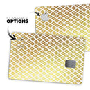 The Gold and White Marked Diamond Pattern - Premium Protective Decal Skin-Kit for the Apple Credit Card