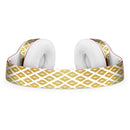 The Gold and White Marked Diamond Pattern Full-Body Skin Kit for the Beats by Dre Solo 3 Wireless Headphones