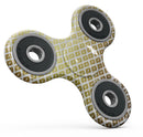 The Gold and White Marked Diamond Pattern Full-Body Fidget Spinner Skin-Kit