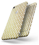 The Gold and White Marked Diamond Pattern - Skin-kit for the iPhone 8 or 8 Plus