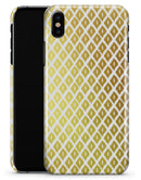 The Gold and White Marked Diamond Pattern - iPhone X Clipit Case
