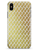 The Gold and White Marked Diamond Pattern - iPhone X Clipit Case
