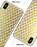 The Gold and White Marked Diamond Pattern - iPhone X Clipit Case
