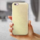 The Gold and White Micro Chevron Pattern iPhone 6/6s or 6/6s Plus 2-Piece Hybrid INK-Fuzed Case