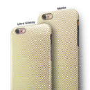 The Gold and White Micro Chevron Pattern iPhone 6/6s or 6/6s Plus 2-Piece Hybrid INK-Fuzed Case