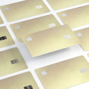 The Gold and White Micro Chevron Pattern - Premium Protective Decal Skin-Kit for the Apple Credit Card