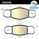 The Gold and White Micro Chevron Pattern - Made in USA Mouth Cover Unisex Anti-Dust Cotton Blend Reusable & Washable Face Mask with Adjustable Sizing for Adult or Child