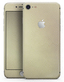The Gold and White Micro Chevron Pattern - Skin-kit for the iPhone 8 or 8 Plus