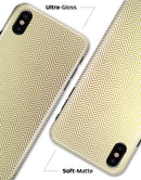 The Gold and White Micro Chevron Pattern - iPhone X Clipit Case