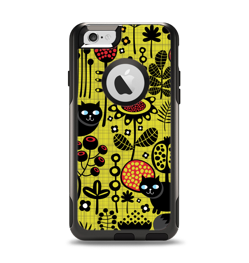 The Gold vector Fat Cat Illustration Apple iPhone 6 Otterbox Commuter Case Skin Set
