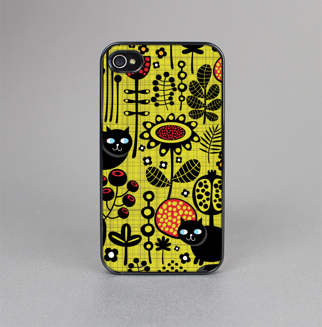 The Gold vector Fat Cat Illustration Skin-Sert for the Apple iPhone 4-4s Skin-Sert Case