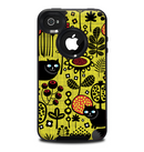 The Gold vector Fat Cat Illustration Skin for the iPhone 4-4s OtterBox Commuter Case