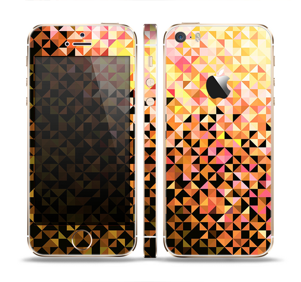 The Golden Abstract Tiled Skin Set for the Apple iPhone 5s
