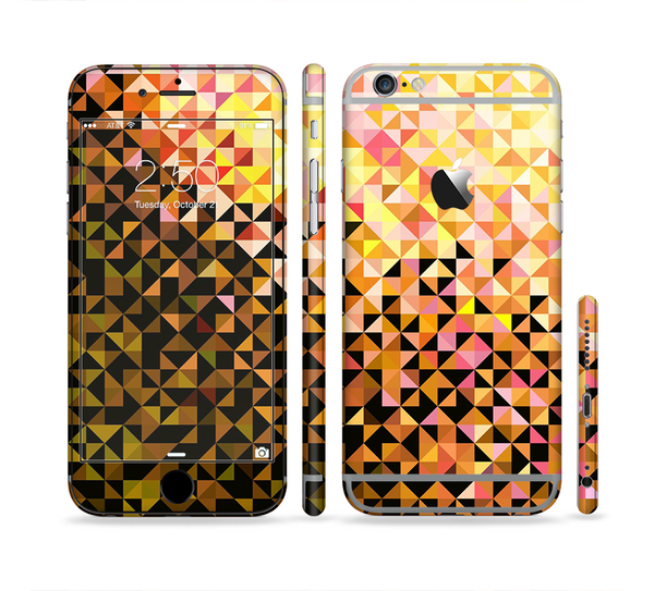 The Golden Abstract Tiled Sectioned Skin Series for the Apple iPhone 6
