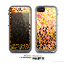 The Golden Abstract Tiled Skin for the Apple iPhone 5c LifeProof Case