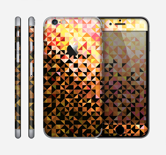 The Golden Abstract Tiled Skin for the Apple iPhone 6