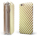 The Golden Diagonal Stripes iPhone 6/6s or 6/6s Plus 2-Piece Hybrid INK-Fuzed Case