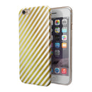 The Golden Diagonal Stripes iPhone 6/6s or 6/6s Plus 2-Piece Hybrid INK-Fuzed Case