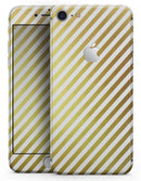 The Golden Diagonal Stripes - Skin-kit for the iPhone 8 or 8 Plus