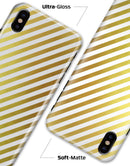 The Golden Diagonal Stripes - iPhone X Clipit Case
