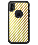 The Golden Diagonal Stripes - iPhone X OtterBox Case & Skin Kits