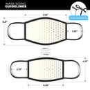The Golden Downward Arrow Pattern - Made in USA Mouth Cover Unisex Anti-Dust Cotton Blend Reusable & Washable Face Mask with Adjustable Sizing for Adult or Child