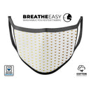 The Golden Downward Arrow Pattern - Made in USA Mouth Cover Unisex Anti-Dust Cotton Blend Reusable & Washable Face Mask with Adjustable Sizing for Adult or Child
