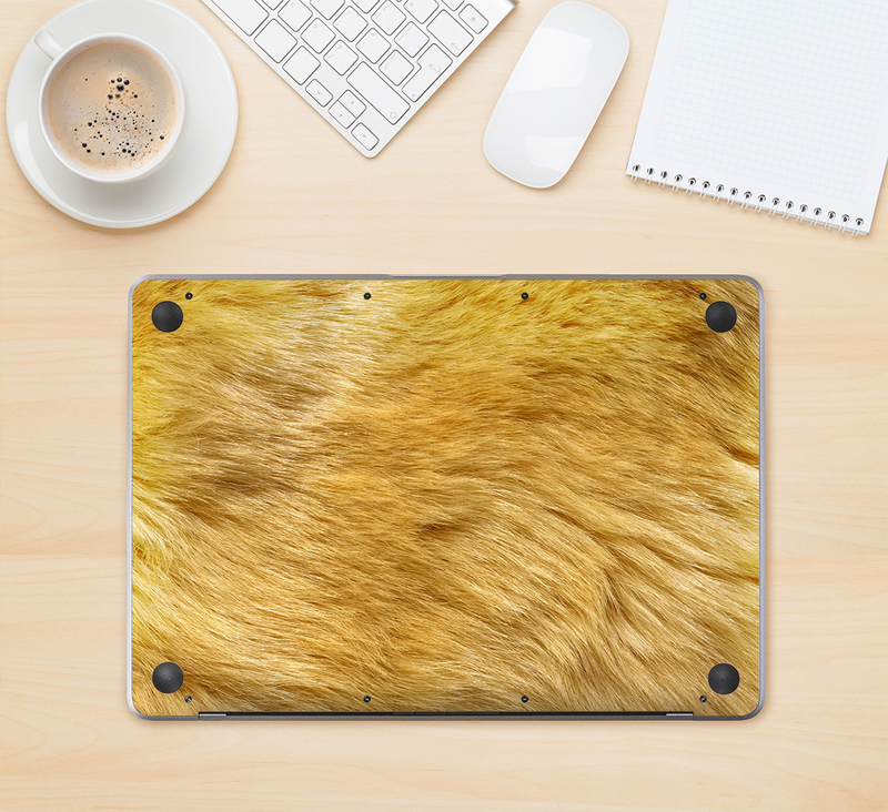 The Golden Furry Animal Skin Kit for the 12" Apple MacBook (A1534)