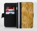 The Golden Furry Animal Ink-Fuzed Leather Folding Wallet Credit-Card Case for the Apple iPhone 6/6s, 6/6s Plus, 5/5s and 5c