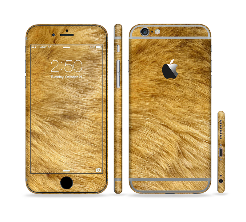 The Golden Furry Animal Sectioned Skin Series for the Apple iPhone 6 Plus