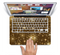 The Golden Glowing Stars Skin Set for the Apple MacBook Pro 15" with Retina Display