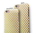 The Golden Herringbone Pattern iPhone 6/6s or 6/6s Plus 2-Piece Hybrid INK-Fuzed Case