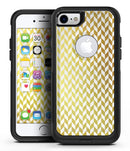 The Golden Herringbone Pattern  - iPhone 7 or 7 Plus Commuter Case Skin Kit
