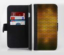 The Golden Metal Mesh Ink-Fuzed Leather Folding Wallet Credit-Card Case for the Apple iPhone 6/6s, 6/6s Plus, 5/5s and 5c