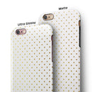 The Golden Micro Dot Pattern iPhone 6/6s or 6/6s Plus 2-Piece Hybrid INK-Fuzed Case